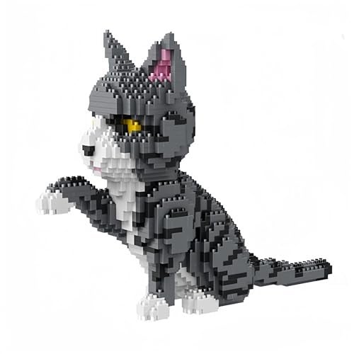 alltogetho Friendly Tabby Cat Model Micro Mini Building Block Toy Sets an Endearing Decor Recalling The Sweetness of Cats - Image 1