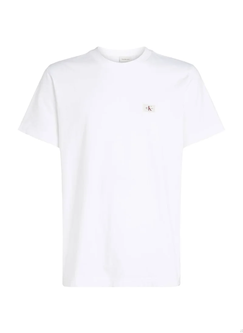 Calvin Klein Jeans Men's Cotton Badge T-Shirt - Cotton, White