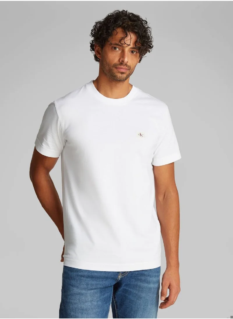 Calvin Klein Jeans Men's Cotton Badge T-Shirt - Cotton, White