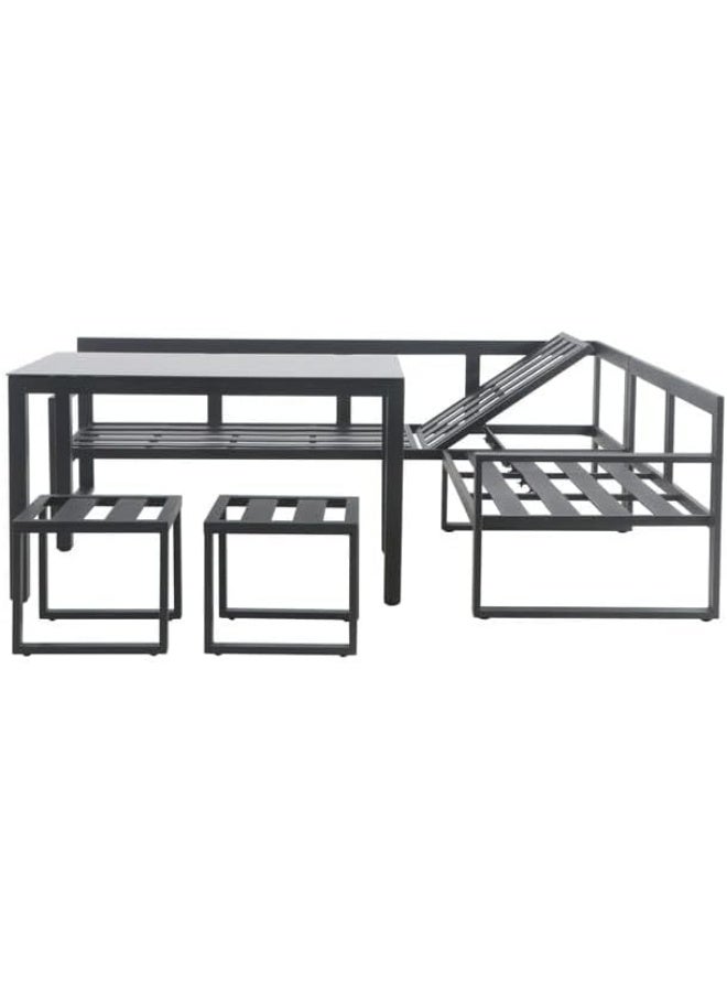 Yulan Outdoor Aluminium L-shaped corner sofa, outdoor terrace dining table, living room sofa set for living room office lounge - Image 5