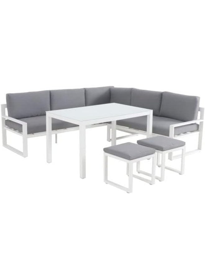 Yulan Outdoor Aluminium L-shaped corner sofa, outdoor terrace dining table, living room sofa set for living room office lounge - Image 3