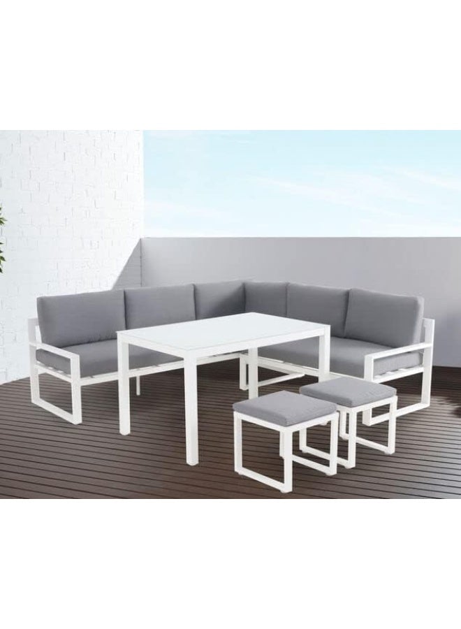 Yulan Outdoor Aluminium L-shaped corner sofa, outdoor terrace dining table, living room sofa set for living room office lounge - Image 2