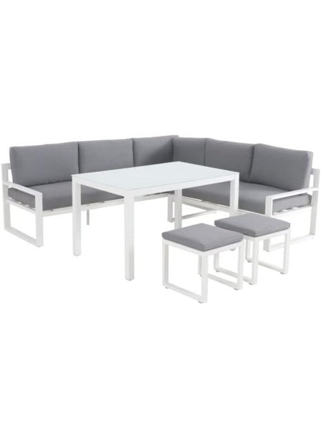 Yulan Outdoor Aluminium L-shaped corner sofa, outdoor terrace dining table, living room sofa set for living room office lounge - Image 4