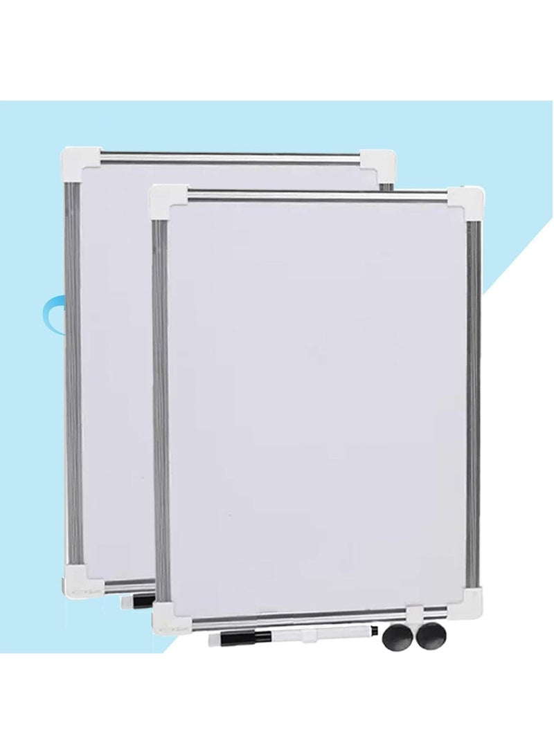 مارك لوح أبيض مغناطيسي [30×40 سم] – لوح كتابة قابل للمسح الجاف بإطار فضي، مثالي للمكتب، المدرسة، والمنزل. - Image 5