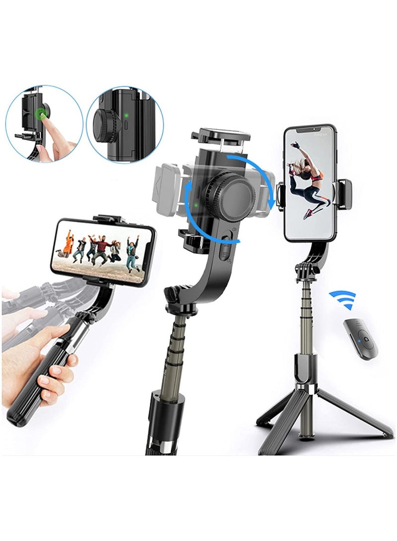 Tripod Selfie stick gimbal stabilizer for smartphones, with wireless remote control, 360° rotating auto balance stabilizer, portable mobile phone holder  - Image 2