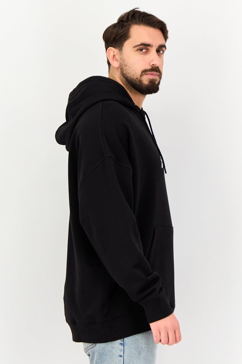 Celio Men Embroidered Long Sleeve Hoodie, Black - Image 2