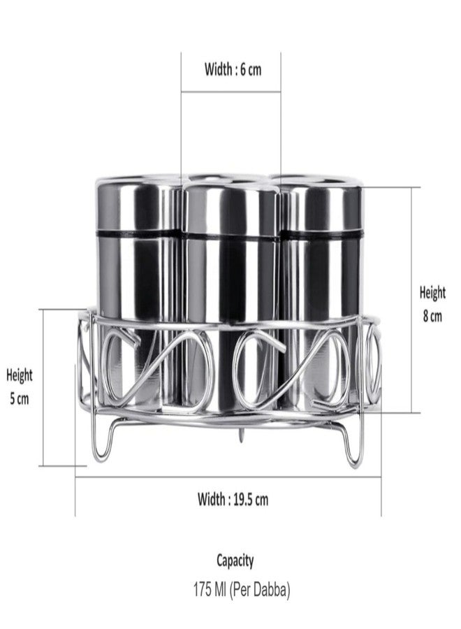 VISAXMI Stainless Steel Masala Box Set | 7 Containers & 7 Spoons | Airtight Spice Storage Organizer with See Through Lid | Premium Kitchen Masala Dabba (175 ml) - Image 2
