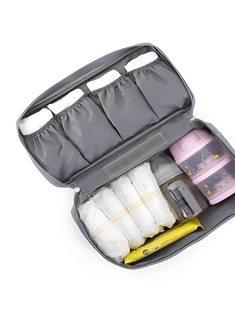 Generic - Travel Bra Underwaer Organizer Fashion Portable Multi-Functional Socks Organizer Cosmetic Make-up Pouch Compact Lingerie Storage Bag Luggage Storage Case Fornight Toiletry Bag (Grey) - Image 1