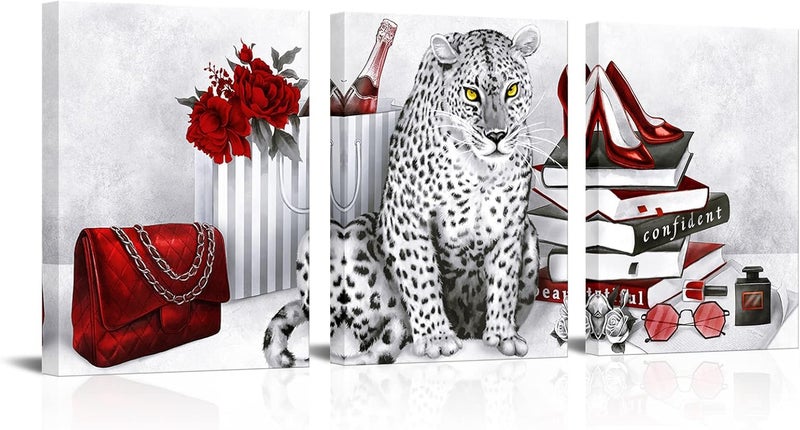Kalormore Leopard Fashion Canvas Art - Image 1
