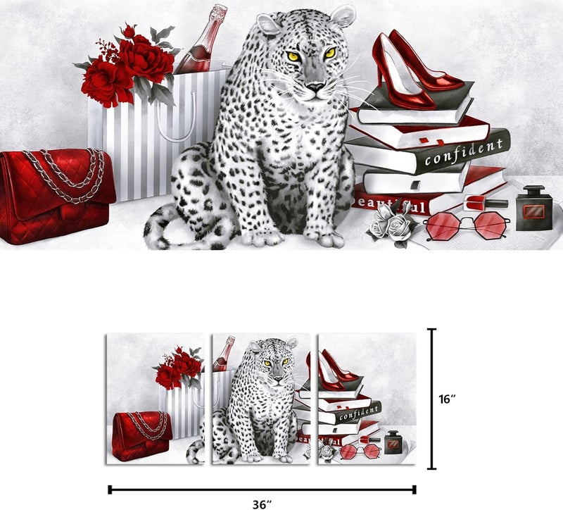Kalormore Leopard Fashion Canvas Art - Image 5