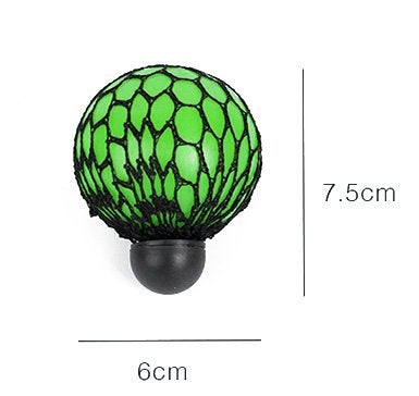 Fireboomoon Stress Relief Squeezing Soft Rubber Vent Grape Ball Hand Wrist Toy Funny Geek Gadget Vent Toy, Orange/Blue/Green, 3 Piece - Image 5