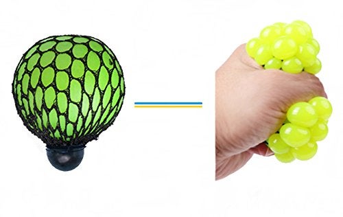 Fireboomoon Stress Relief Squeezing Soft Rubber Vent Grape Ball Hand Wrist Toy Funny Geek Gadget Vent Toy, Orange/Blue/Green, 3 Piece - Image 2