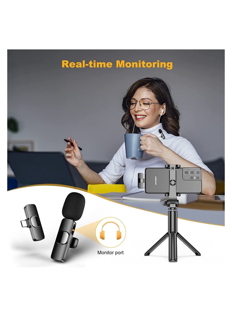 TypeC wireless microphone,wireless clip-on microphone,C-type video recording microphone,wireless lavalier microphone for singing,miniature microphone,professional microphone,studio microphone.