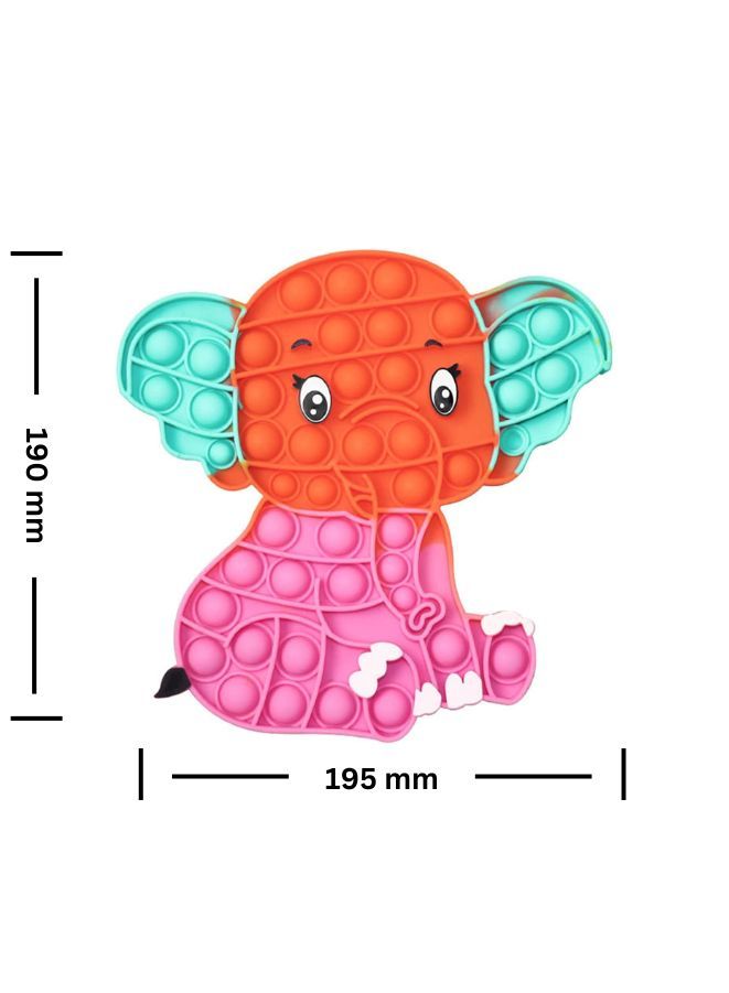 لعبة Push Pop Bubble Fidget من السيليكون للحيوان الحسي للضغط وتخفيف التوتر ومضادة للقلق ADHD والتوحد هدية خاصة فيدجيت بوبر للأطفال والكبار فيل B - Image 3