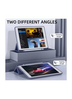 Rock Pow Case Cover for Apple iPad 10.2 Inch 2021/2020/2019 (9th/8th/7th) Model with Pencil Holder,Slim Tablet Cover with Soft TPU Back,Auto Wake/Sleep for iPad 10.2 inch  - Image 3