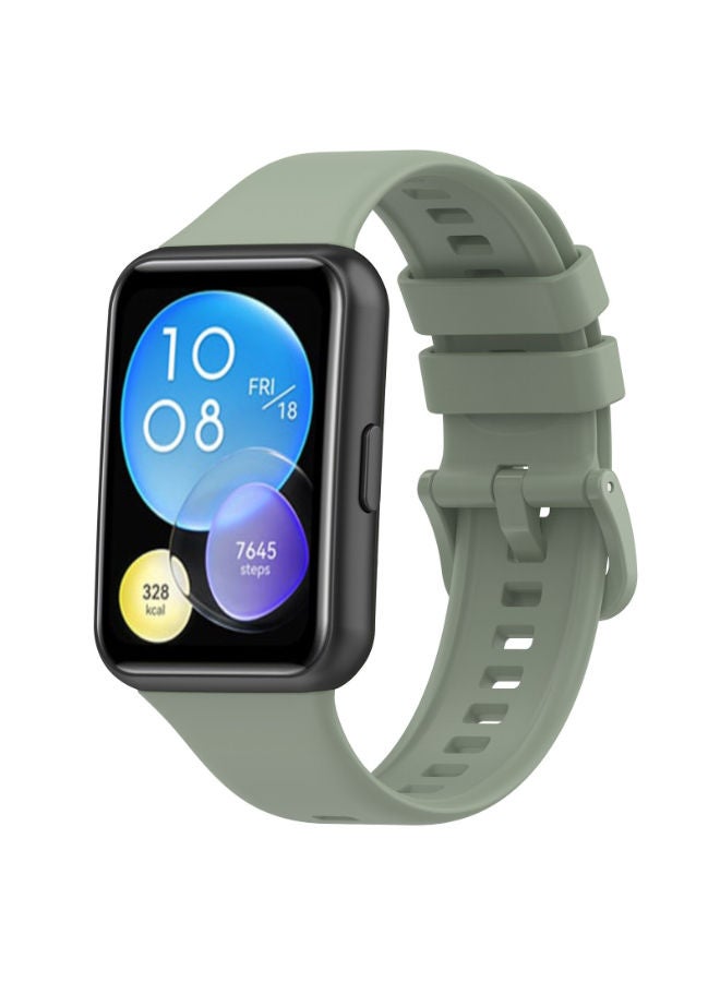 SHOPI Silicone Strap Compatible with Huawei Watch Fit2 Fit 2 Soft Waterproof sport band ,Wristband Soft Silicone Gel Watch Band for Men Women - Image 2