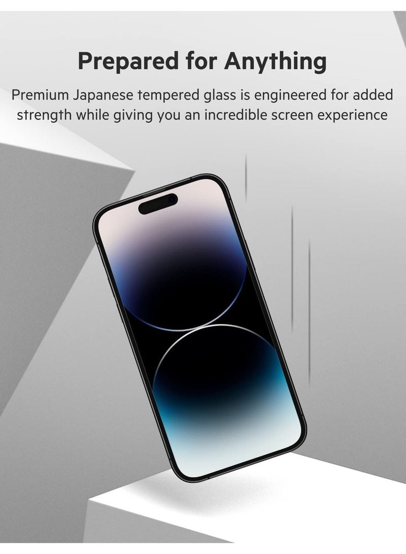 BORTONY Tempered Glass Screen Protector for 14 Pro Max 6.7 Inch Easy Installation Bubble Free HD Clear Scratch Resistant Anti-Fingerprint Full Screen Coverage Comaptible with Apple iPhone 14 Pro Max - Image 5