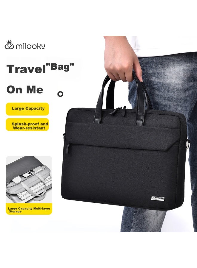 Milooky Shoulder Laptop Bag, 13/14 Inch, For Men And Women, Business Large Capacity, Suitable For Lenovo And Apple, Handbag - Image 1