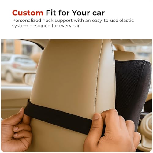 Trajectory Car Neck Rest Pillow for Car Seat I Head Rest Cushion for Neck & Cervical Comfort for Men and Women Black (As seen on Shark Tank) - Image 5