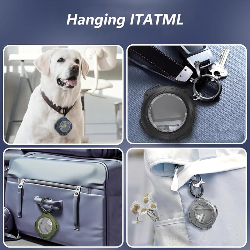 White Full Coverage Protective Case For Tracker Holder Scratch Proof Keychain - Image 3