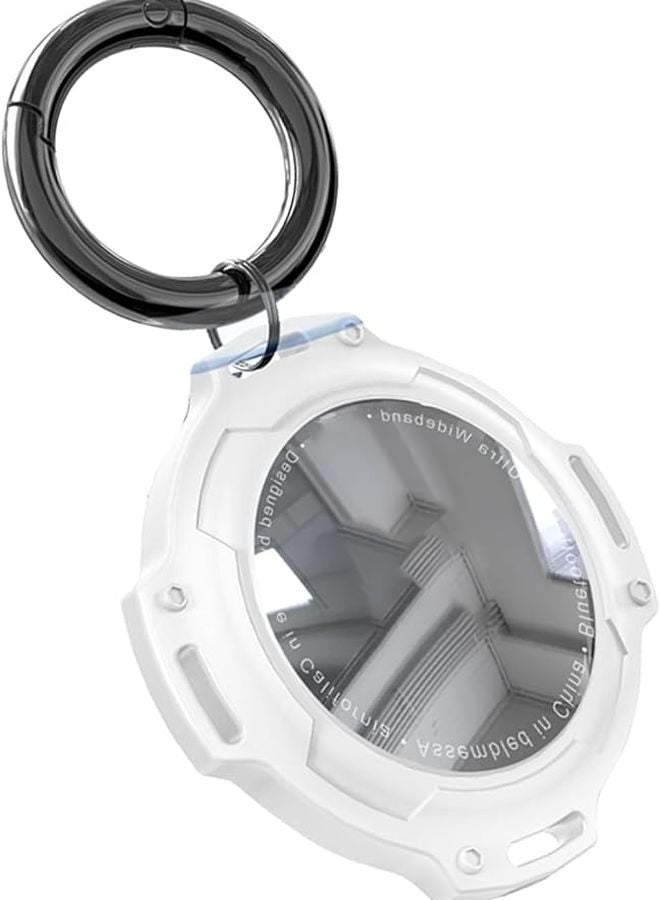 White Full Coverage Protective Case For Tracker Holder Scratch Proof Keychain - Image 2