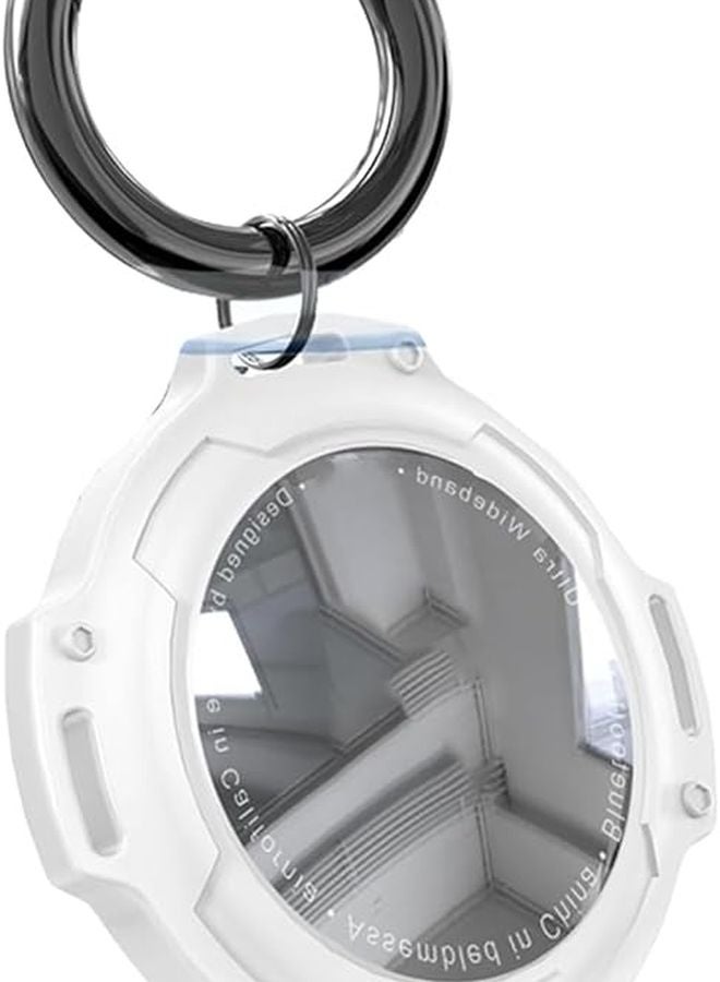 White Full Coverage Protective Case For Tracker Holder Scratch Proof Keychain - Image 4