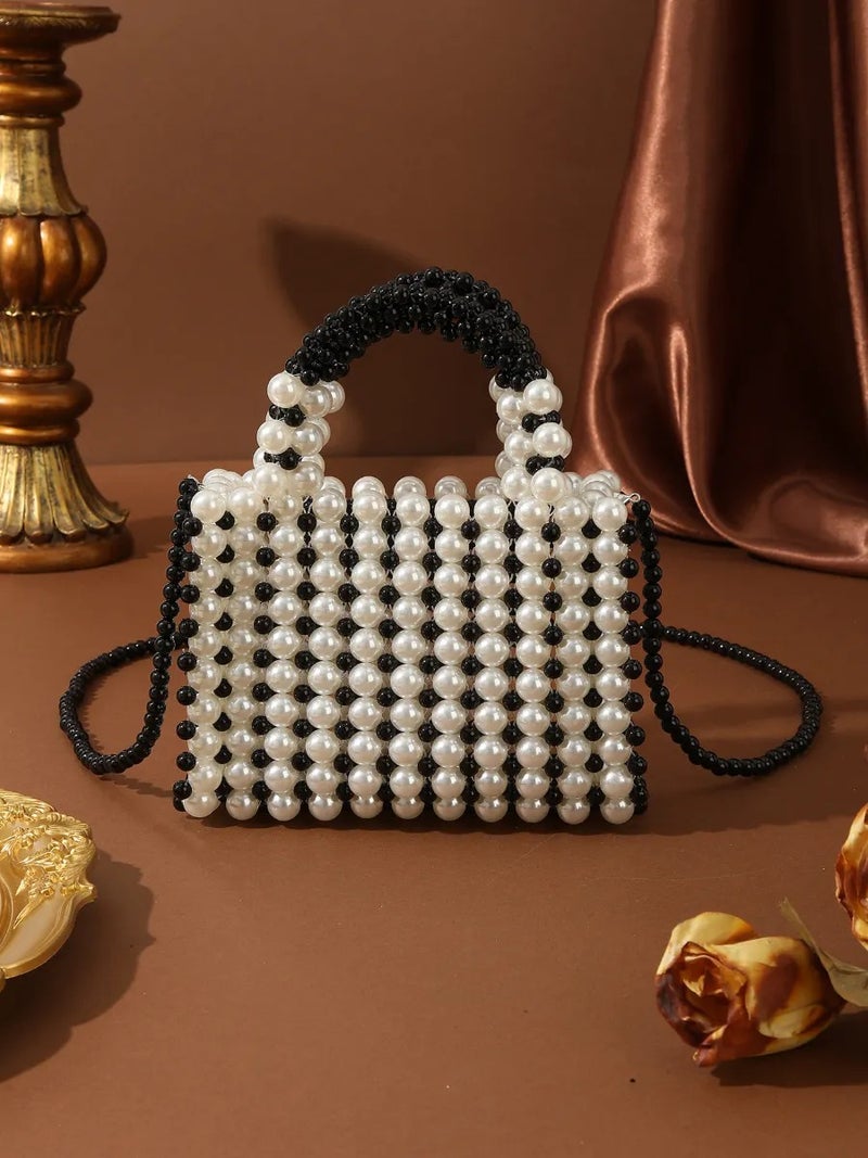 Acrylic Pearl Handmade Bag - Women’s Lightweight Clutch for Wedding & Evening - Image 1