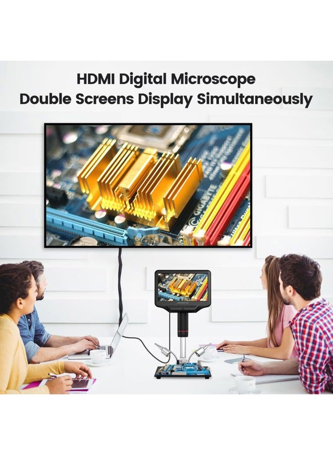 Andonstar AD407 Pro 3D HDMI Soldering Digital Microscope with Pro Metal Stand 4MP UHD and 7 inch Adjustable LCD Screen USB Video Microscopes for Phone Repairing SMT SMD DIY  - Image 4