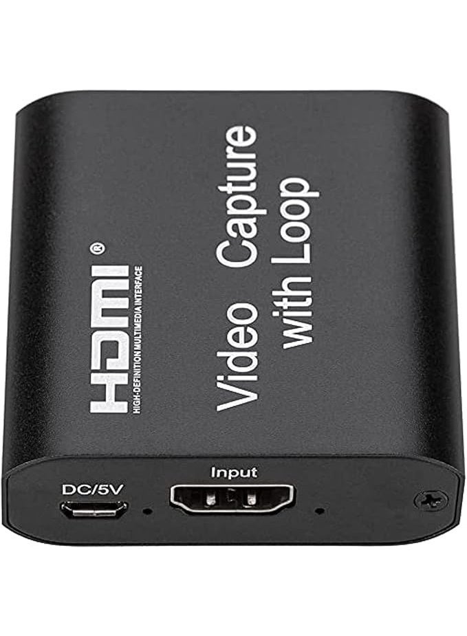 HDMI to USB Video Capture Card with HDMI Loop-Out Output - 1080P Gaming and Live Streaming Recording Device - Image 1