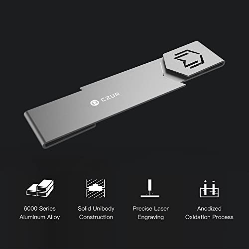 CZUR Metal Bookmark, Stylish Bookmarks, Teacher Valentine Gift, Unique Gift for Women, Men, Readers, Light&Durable Reward Bookmark with ANODIZING Technology, SuperGrip U-Shape Design-Dark Gray - Image 4