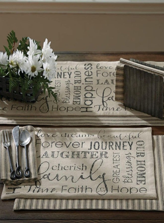 Park Designs Dover Table Runner 13" x 36" | Reversible Farmhouse Style | Black & Tan Woven Cotton Accent | Rustic Country Dining Room Table Decor | Classic Primitive Home Decoration - Image 4
