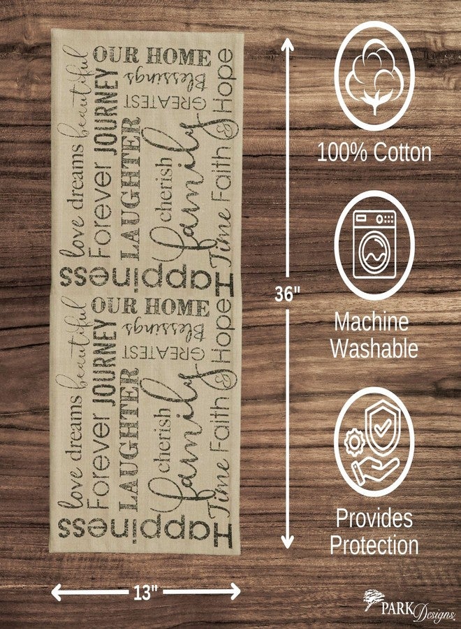 Park Designs Dover Table Runner 13" x 36" | Reversible Farmhouse Style | Black & Tan Woven Cotton Accent | Rustic Country Dining Room Table Decor | Classic Primitive Home Decoration - Image 3