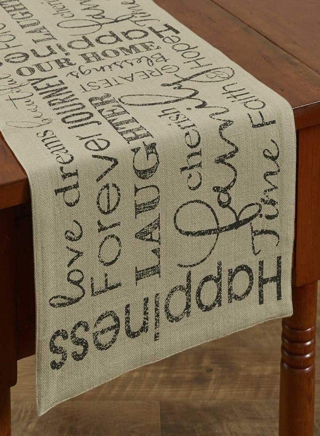 Park Designs Dover Table Runner 13" x 36" | Reversible Farmhouse Style | Black & Tan Woven Cotton Accent | Rustic Country Dining Room Table Decor | Classic Primitive Home Decoration - Image 1