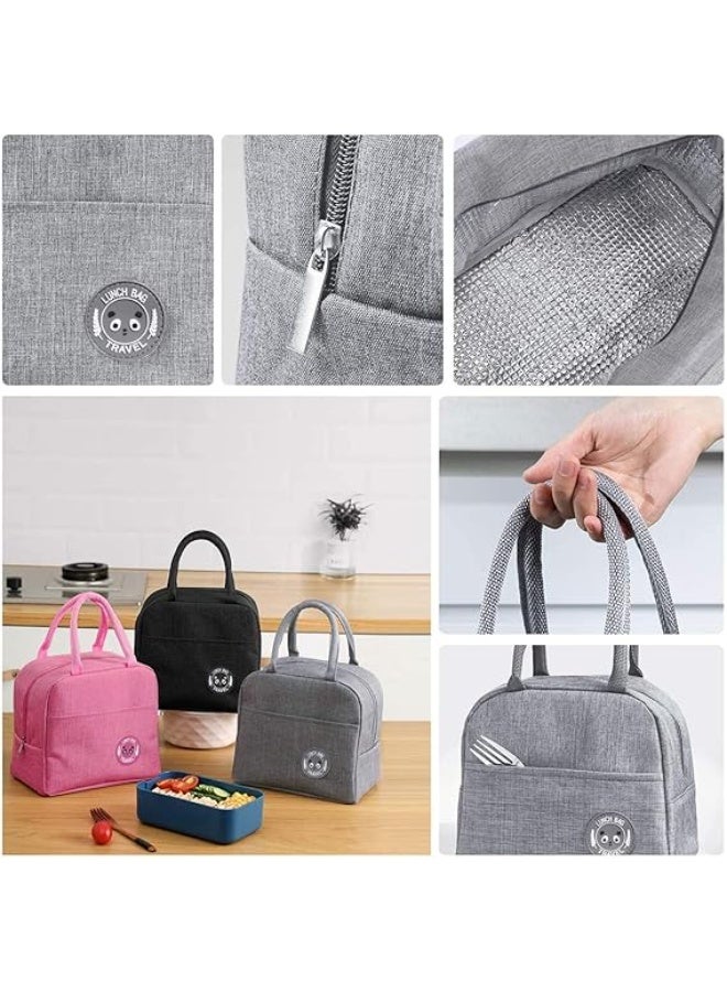 Insulated Lunch Bags for Women Work Student Kids to School Waterproof Thermal Cooler Tote Bag Picnic Organizer Storage Tiffin Box Portable and Reusable MULTICOLOR - Image 2