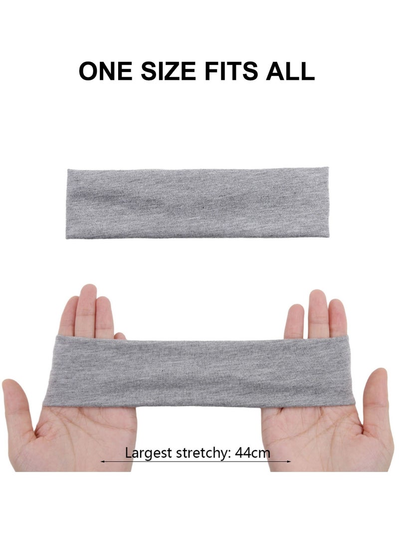Lesha 6 Pcs Sports Headbands Non Slip Soft Cotton Sport Elastic Hairbands for Men and Women, Thin Summer Headband, Soft Cotton Hair Bands for Yoga, Workout, Running, Cycling - Image 5