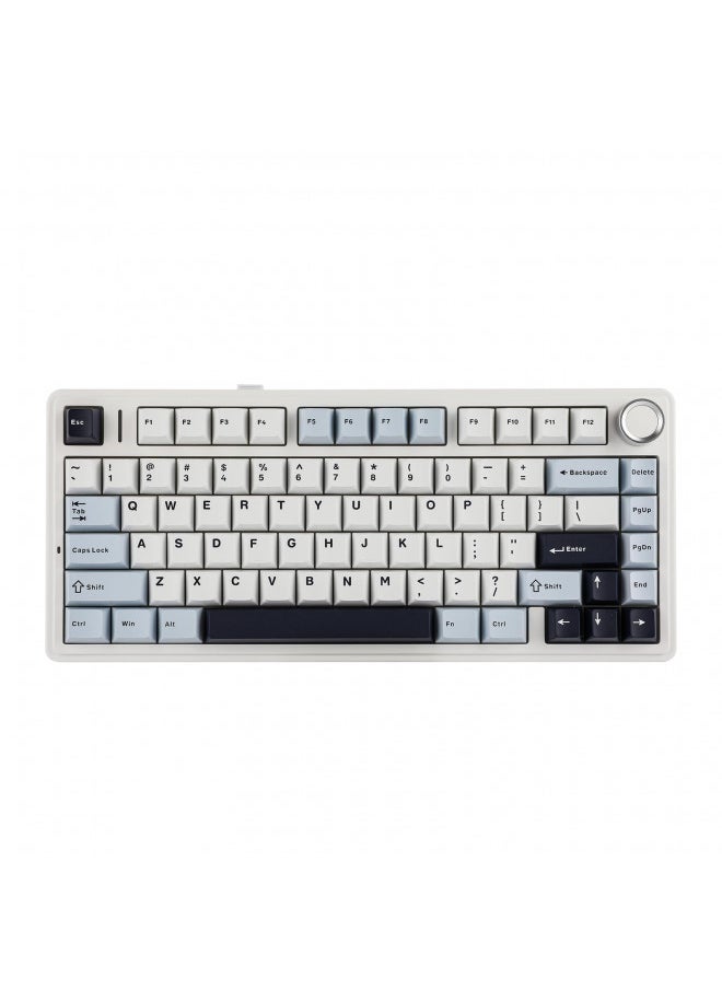 EPOMAKER - EPOMAKER x Aula F75 Gasket Mechanical Keyboard, 75% Wireless Hot Swappable Gaming Keyboard with Five-Layer Padding&Knob, Bluetooth/2.4GHz/USB-C, RGB (Light Blue, LEOBOG Reaper Switch) - Image 1