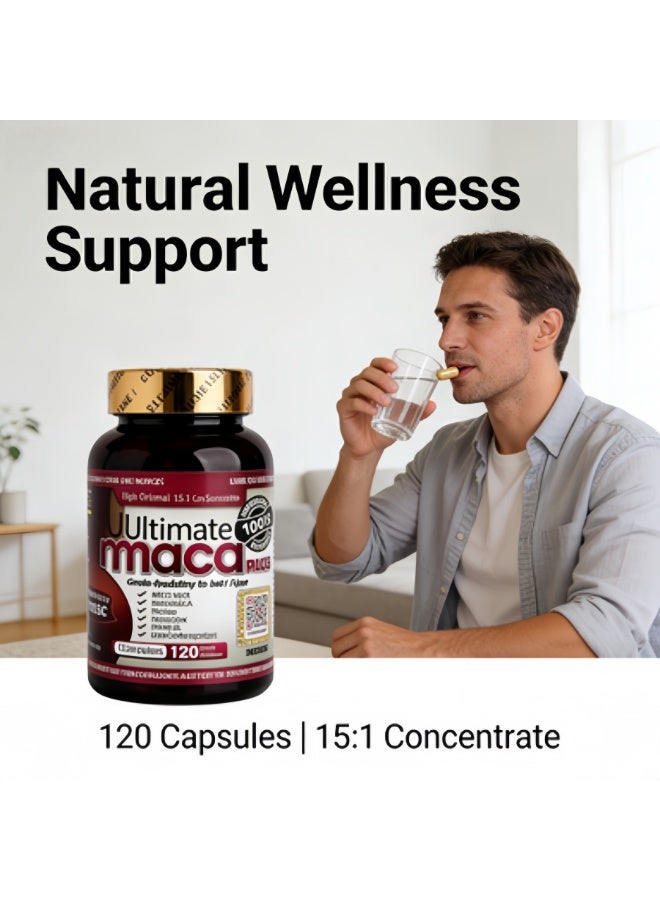 MACA Ultimate Maca Plus Supplement (120 Capsules) - Natural Wellness Support - Image 2