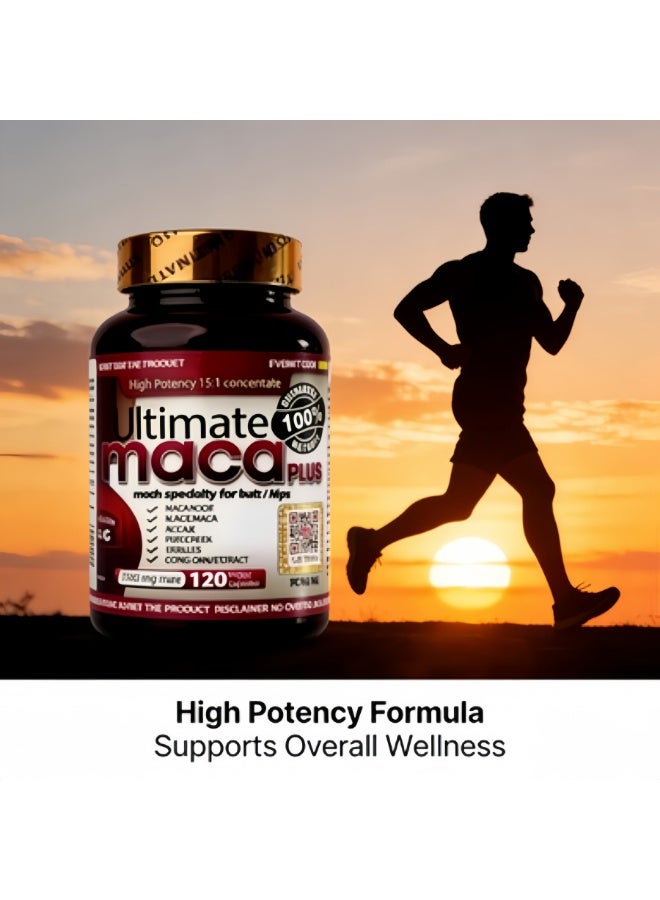 MACA Ultimate Maca Plus Supplement (120 Capsules) - Natural Wellness Support - Image 3