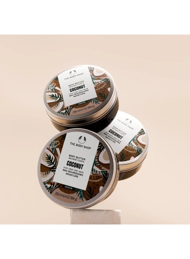 THE BODY SHOP Coconut Essentials Gift Set – Shower Cream (250 Ml) And Body Butter (50 Ml) And Hand Balm (30 Ml) And Lip Butter (10 Ml) – Tropical Virgin Coconut Oil Formula For Deep Hydration And Soft, Silky Skin - Image 5