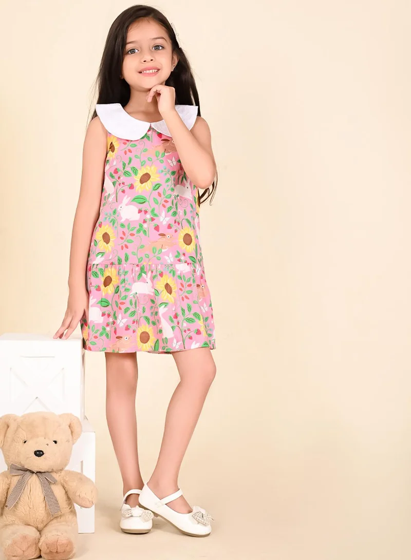 LILPICKS Floral Peter Pan Dress