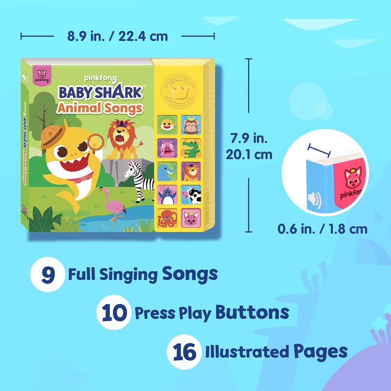 Pinkfong Baby Shark Animal Songs 10 Button Sound Book | Learning & Education Toys | Interactive Books for Toddlers 1-3 | Gifts for Boys & Girls - Image 2