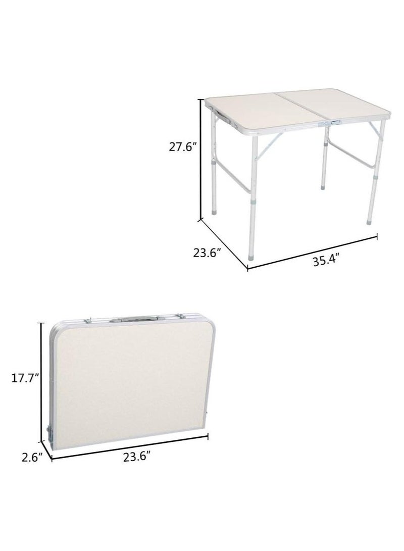 Generic Portable folding camping table waterproof outdoor adjustable height table lightweight aluminum folding table for picnic BBQ,beach dining.  - Image 3