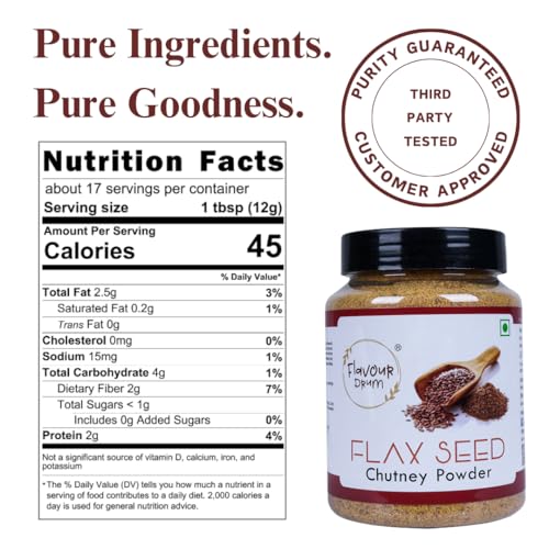 Flavour Drum Flax Seed Chutney Powder,7 oz (200 g) | Podi | Healthy | Fresh and Tasty | - Image 3
