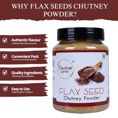 Flavour Drum Flax Seed Chutney Powder,7 oz (200 g) | Podi | Healthy | Fresh and Tasty | - Image 2