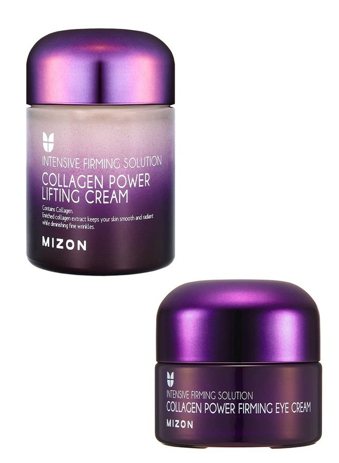 MIZON Bundle Collagen Power Firming Eye Cream 25ml + Collagen lifting cream 75ml, Collagen Korean Skin Booster Skincare Lifting - Image 1