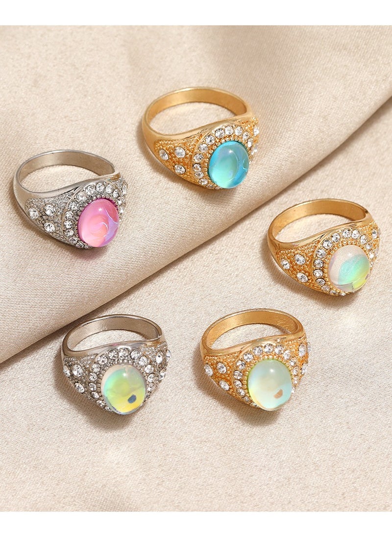 Mark Fairwhale - Colorful Dreamy Colored Glass Ring For Women One Size - Image 1