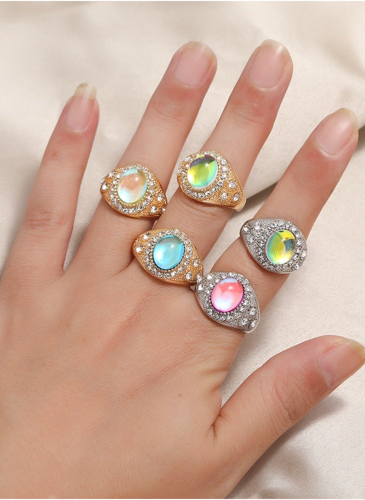 Mark Fairwhale - Colorful Dreamy Colored Glass Ring For Women One Size - Image 1