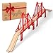 Payarma Wooden Train Track Accessories Train Railway Accessories Double Suspension Train Bridge Toy Train Set for Toddlers 35 Train Tracks Compatible with All Leading Brands - Image 2