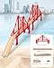 Payarma Wooden Train Track Accessories Train Railway Accessories Double Suspension Train Bridge Toy Train Set for Toddlers 35 Train Tracks Compatible with All Leading Brands - Image 4