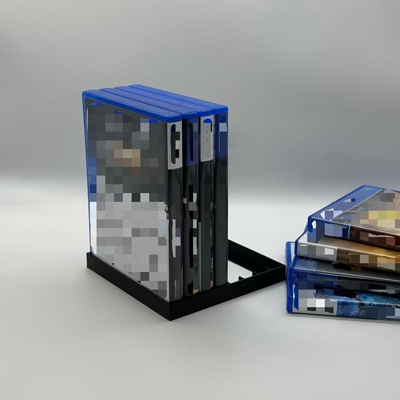 White 8 Slot Game Disc Storage Rack Compatible PS5 PS4 PS3 Display Box - Image 3
